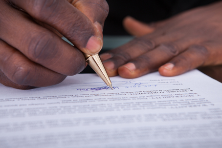 Signing a document